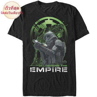 เสื้อยืดผู้ชายแฟชั่น Star Wars Mens Rogue One Defend T-Shirt men เสื้อ ยืด ผู้ชาย คอกลม โอเวอร์ ไซส์S-5XL