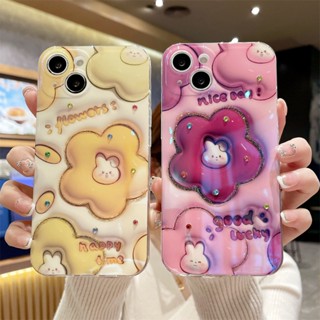 เคสโทรศัพท์มือถือ TPU แบบนิ่ม ลายการ์ตูนกระต่าย 3D สําหรับ iPhone 15 14 13 11 12 Pro Max 12Pro 13Pro 14Pro 14Plus 15Pro 15Plus X Xs XR XsMax 7 8 Plus