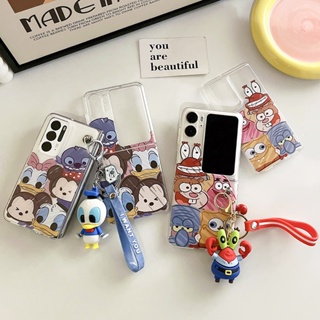 เคสแข็ง พลาสติกใส ลายการ์ตูน สําหรับ OPPO Find N2 / N2