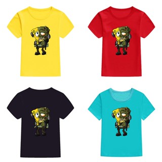 เสื้อยืดแขนสั้นลําลอง ทรงหลวม พิมพ์ลาย Mingyuan SpongeBob MonsterBob สําหรับเด็กผู้หญิง และผู้ชาย