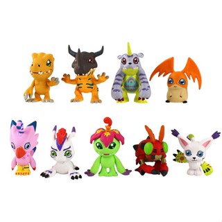 โมเดลฟิกเกอร์ Digimon Adventure Tailmon Gomamon Piyomon Agugumon Patamon Gabumon Palmon ขนาด 4-5 ซม. ของเล่นสําหรับเด็ก 9 ชิ้น ต่อชุด