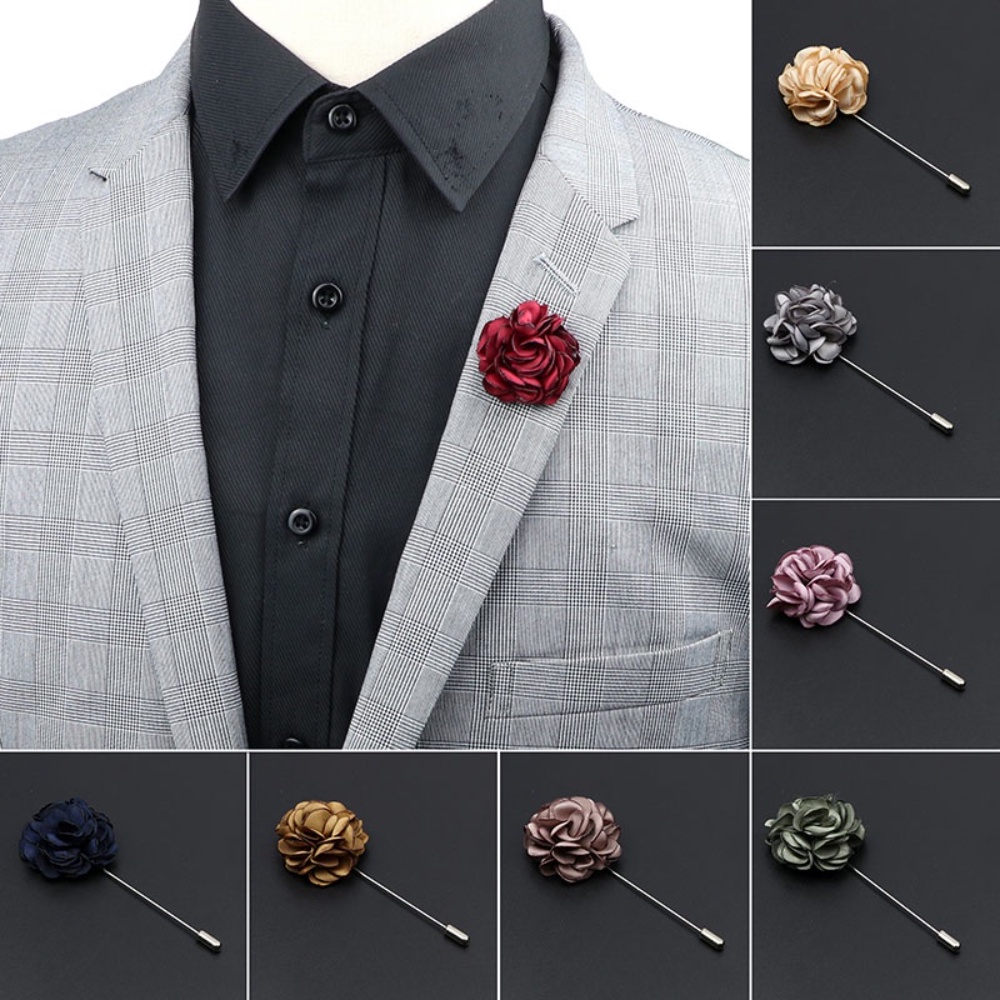 Zonfaz ผู ้ ชาย Handmade เข ็ มกลัดดอกไม ้ เข ็ มกลัด Pin เสื ้ อ Corsage Collar Lapel Pin งานแต ่ งงาน Boutonniere เครื ่ องประดับเสื ้ อผ ้ าอุปกรณ ์ เสริม