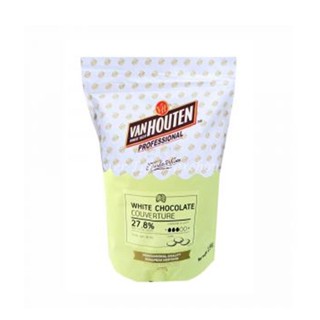 Van Houten White Chocolate 27.8% แวนฮูเต็น ไวท์ช็อคโกแลต คูเวอร์เจอร์ ขนาด 1.5 kg