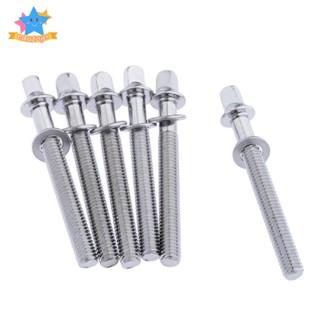 [Edstars] 6pcs NEW DRUM TENSION ROD WITH WASHERS for Tom, Snare &amp; Bass Drums