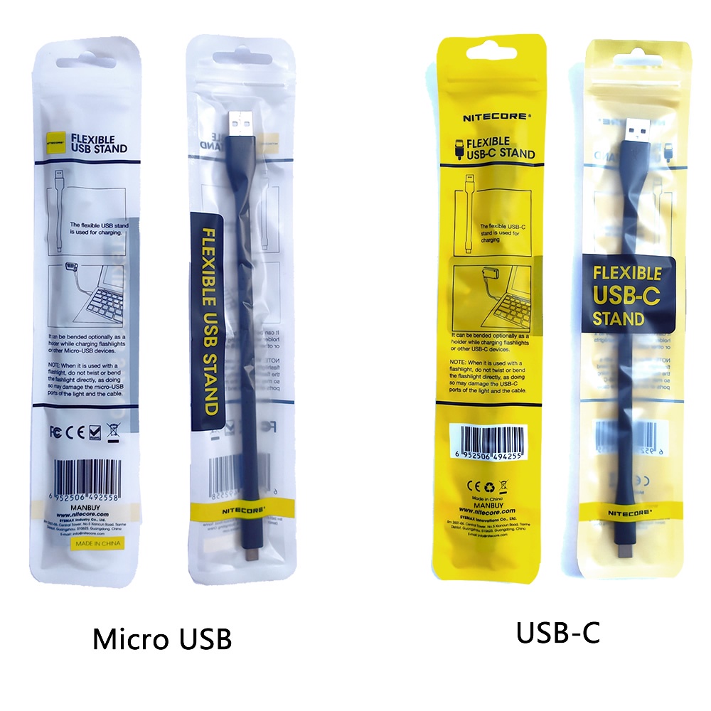ขาตั้งแบบยืดหยุ่น Nitecore ​​​​​​​สายชาร์จ