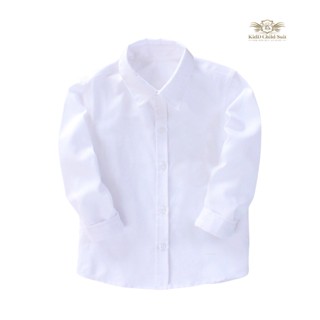 White Boy Shirt เสื้อเชิ้ต สีขาว แขนยาว ใส่เดี่ยวหรือใส่กับสูทได้ ขนาด 90, 100, 110, 120, 130, 140, 150, 160 170 180 ...