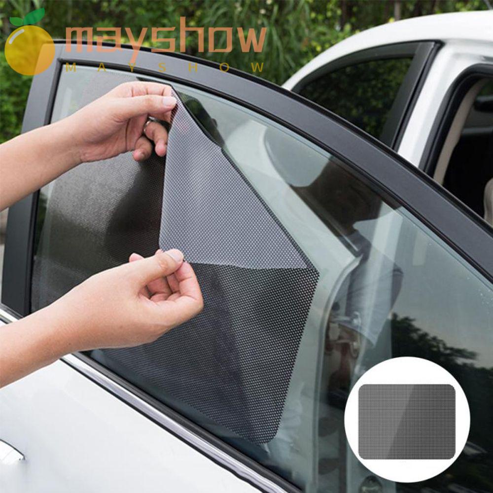 Mayshow 2 ชิ้น / ถุง ม่านบังแดดรถยนต์ ป้องกันรังสียูวี สติกเกอร์ฟิล์มรูปลอก