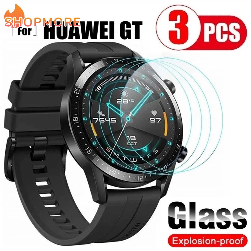 ฟิล์มกระจกนิรภัยกันรอยหน้าจอ 9H 46 มม. กันรอยขีดข่วน สําหรับ Huawei Watch GT 3 Pro Huawei GT2 GT3 Pro Smart Watch 3 1 ชิ้น