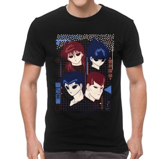 เสื้อยืดแขนสั้น ผ้าฝ้าย 100% พิมพ์ลายกราฟฟิค Yu Yu Hakusho สําหรับผู้ชายS-5XL