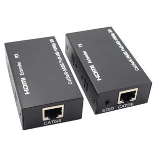 ตัวรับส่งสัญญาณอีเธอร์เน็ต ขยายสัญญาณ HDMI cat6 5e 1080p 3D HD ยาว 60 ม. สําหรับ PS4 apple TV PC แล็ปท็อป HDTV