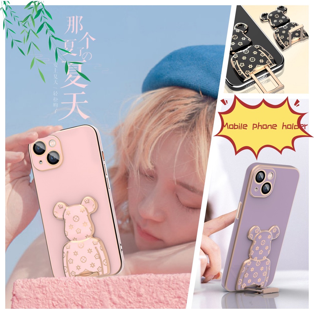 เคส OPPO RMX2185 RMX3511 RMX3193 RMX3195 RMX3191 RMX3231 RMX3521 RMX3197 RMX3231 น่ารักการ์ตูนหมีวงเ