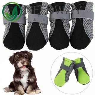 NEEDWAY Dog Shoes Reusable Washable for Small Large Dogs for Poodle Yorkshire Paw Protectors Mesh Pet Rain Boots