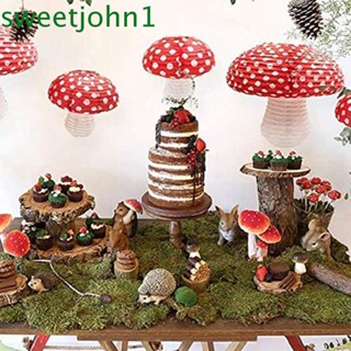 Sweetjohn โคมไฟกระดาษ รูปเห็ด 3D สําหรับแขวนตกแต่งปาร์ตี้วันเกิด งานแต่งงาน