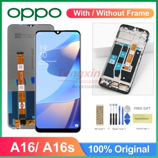 หน้าจอสัมผัสดิจิทัล Lcd 6.52 นิ้ว พร้อมกรอบ แบบเปลี่ยน สําหรับ Oppo A16 CPH2269 A16s CPH2271