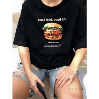 เสื้อยืด Oversize ลาย Burger (เบอเกอร์)_03