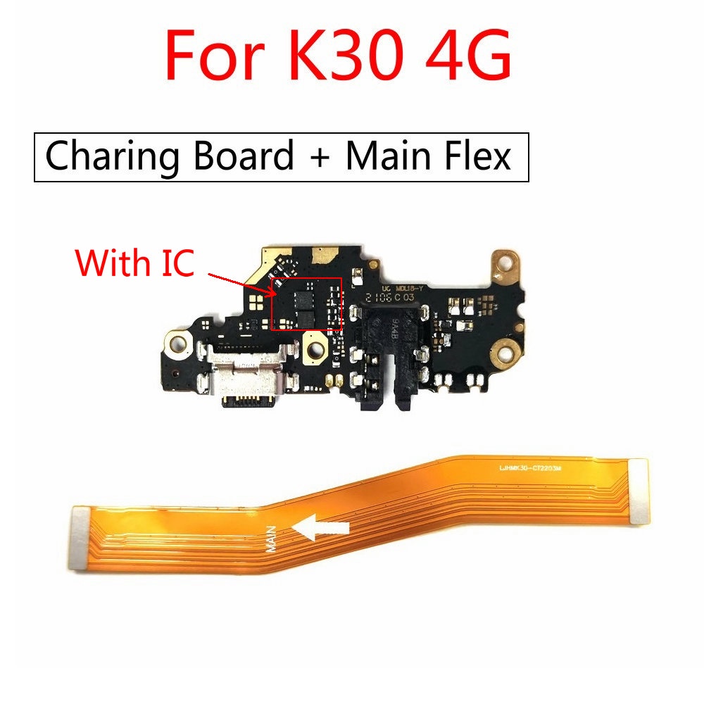 ชาร์จพอร์ต Dock Board พร้อมเมนบอร์ดหลัก Flex Cable สําหรับ Xiaomi Redmi K30 4G 5G Poco X2 พร้อม IC