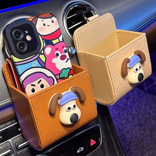 Wallace and Gromit Cartoon Car Air Conditioning Air Outlet Storage Pocket Car Female Phone Hanging Bag Sundries Storage Bag Storage Box sHTv