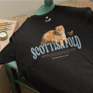 เสื้อยืดลาย SCOTTISH FOLD (สกอตติชโฟลด์) Classic Cotton Unisex by 【Nothing Hills】