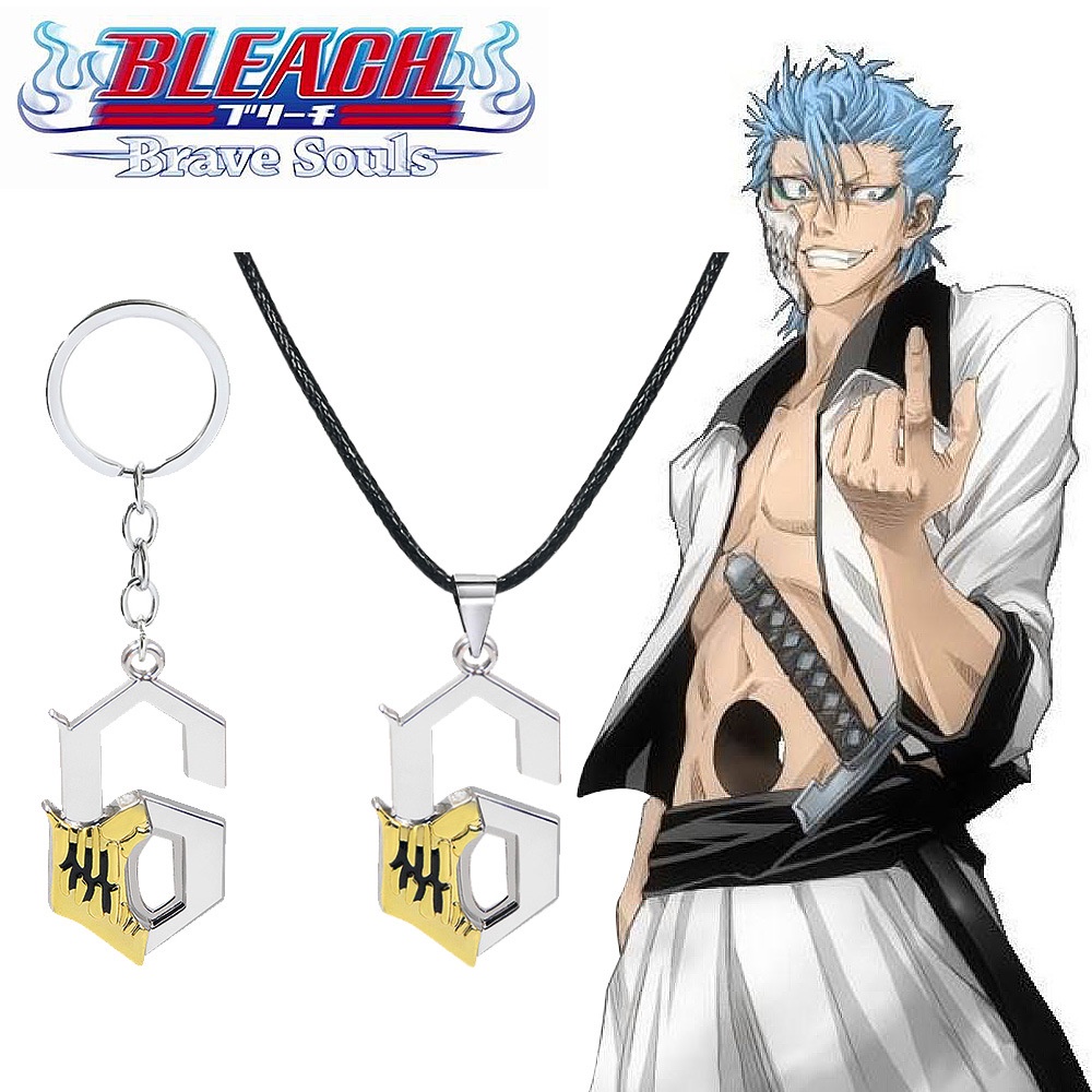 เครื่องประดับ สร้อยคอ โลหะผสมสังกะสี จี้การ์ตูนอนิเมะ Bleach Accesorios Espada NO.6 Grimmjow สําหรับผู้ชาย และผู้หญิง