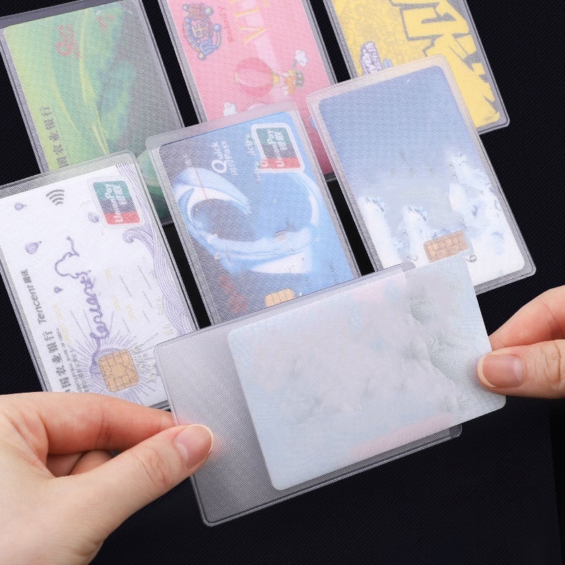 กล่องเก็บบัตรธนาคาร ทรงสี่เหลี่ยมผืนผ้า ขนาด 9*5.3 ซม. สีโปร่งใส สไตล์มินิมอล สําหรับเก็บบัตรประจําตัว 1 10 ชิ้น