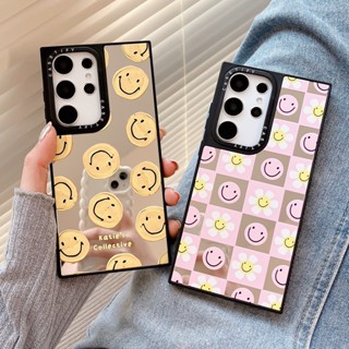 【KATIE Collective Smiling face】Casetify เคสโทรศัพท์มือถือแบบนิ่ม กันกระแทก ลายหน้ายิ้ม พร้อมกระจก แฟชั่น สําหรับ Samsung s23ultra s23 s23+ s22ultra