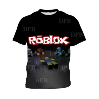 เสื้อยืดแขนสั้น พิมพ์ลายอนิเมะ Roblox 3D สุดเท่ เหมาะกับงานปาร์ตี้วันเกิด แฟชั่นสําหรับเด็กผู้ชาย 2023 [อายุ 3-12 ปี]