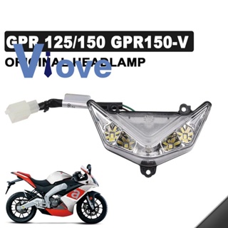 Clear Motorcycle LED Front High / Low Beam Headlight Motorcycle Headlight for Aprilia GPR125 GPR150 GPR 125 150 GPR150-V