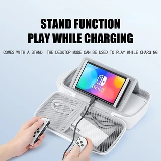 กระเป๋าเคส for Nintendo Switch/Switch OLED ขนาดใหญ่ จุของได้เยอะ แบบพกพา พร้อมขาตั้ง สําหรับ