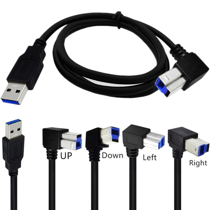 Niki USB3 0 สาย USB3 0 สาย A ถึง B สําหรับเครื่องสแกนเนอร์ไดรเวอร์ฮาร์ดดิสก์ภายนอกและมากกว่า 0 5m