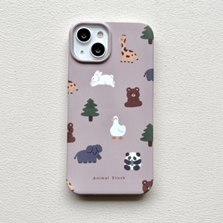 Casing Hard Case Compatible With iPhone11 iPhone12 iPhone12Pro iPhone12ProMax iPhone13 iPhone13Pro iPhone13ProMax 14 14Pro 14Plus 14ProMax Tree Animals Pattern Cover