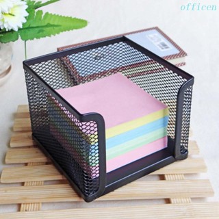 Cen Business Card Holder Metal Mesh Memo Cube Office Home School Desk Organizer Sticky Notes Pads Paper Holder