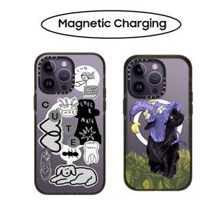 Casetify เคสพลาสติก PC ลายการ์ตูนแมว สําหรับ iPhone 11 12 13 14 Pro Max