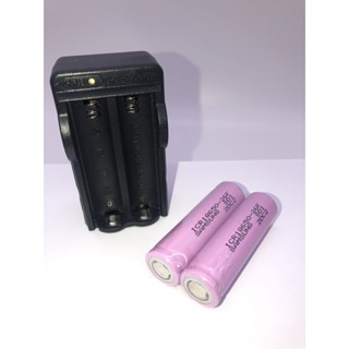 ถ่านชาร์จSamsung ICR18650-26F 18650 2600mAh 3.7v *แท้ ( แพ็ค 2 ก้อน + ที่ชาร์จแบบ 2 ก้อน) ถ่าน