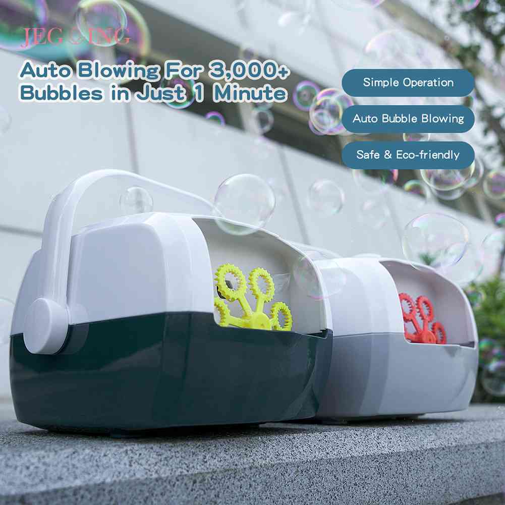 เครื่องเป่าฟองสบู่อัตโนมัติ แบบพกพา ของเล่นฤดูร้อน [Jegos.Th]