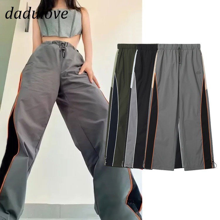DaDulove💕 New American Street Light Color Sports Pants High Waist Striped Jogging Pants Loose Casual Pants