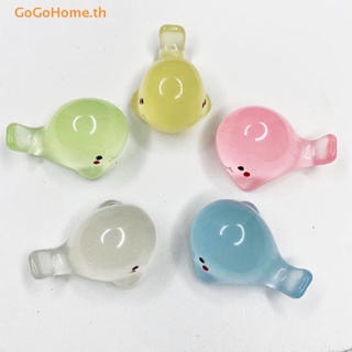 GOGO 6Pcs Luminous Dolphin Handmade DIY Decorative Resin Accessories Miniature Sculpture Ornament TH