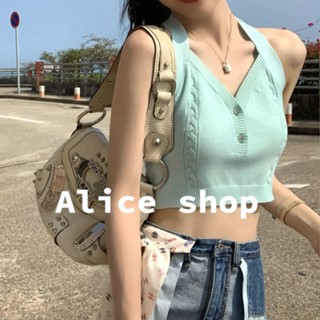 Alice  เสื้อผู้หญิง เสื้อไปทะเล เสื้อแขนกุด เสื้อสลิง เสื้อเบลาส์แฟชั่นเกาหลี  Trendy ทันสมัย สวยงาม รุ่นใหม่ A20K00G 36Z230909