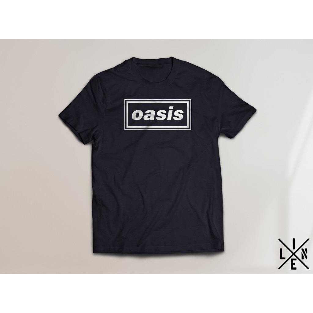 เสื้อยืด พิมพ์ลายโลโก้ Xline Kaos Distro BAND OASIS สําหรับผู้ชาย