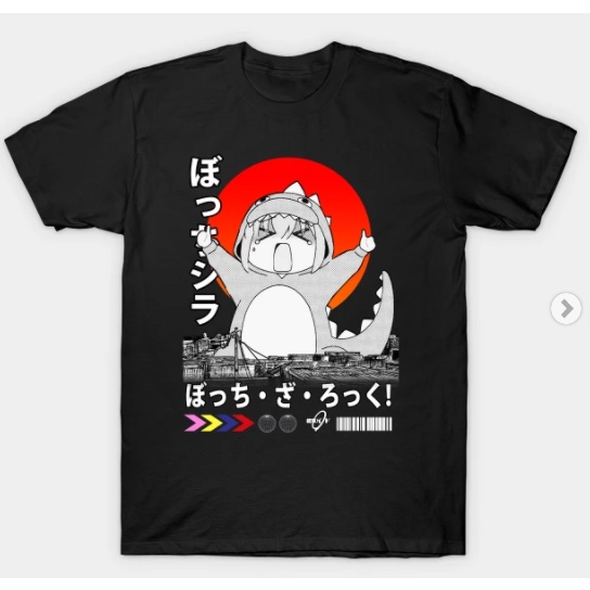 Anime BOCCHI THE ROCK men's 100% cotton round neck short -sleeved T-shirt