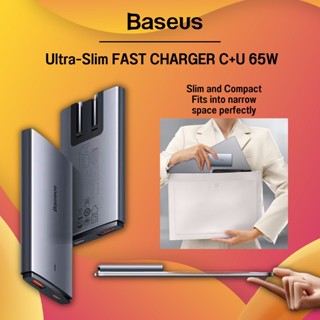 Baseus ตัวพ่วงชาร์จไว 65W Ultra-Slim Fast Charger GaN 5 Pro USB C PD 3.0 4.0 Type C หัวชาร์จเร็ว