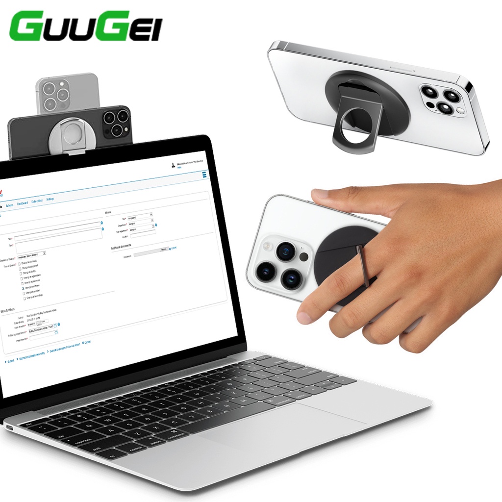 Guugei ขาตั้งโทรศัพท์มือถือ แบบแม่เหล็ก สําหรับ Mac-Book Mag-Safe I-Phone 14 13 12 Series