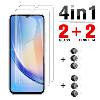 4To1 Protective Glass For Samsung Galaxy A14 A34 A54 5G Camera Screen Protector Tempered Film