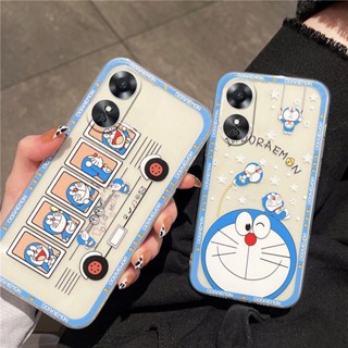 พร้อมส่ง ใหม่ เคสโทรศัพท์มือถือ ซิลิโคนนิ่ม TPU ใส บางมาก กันกระแทก ลายการ์ตูนโดราเอมอนน่ารัก สําหรับ OPPO A38 4G 2023 A384G