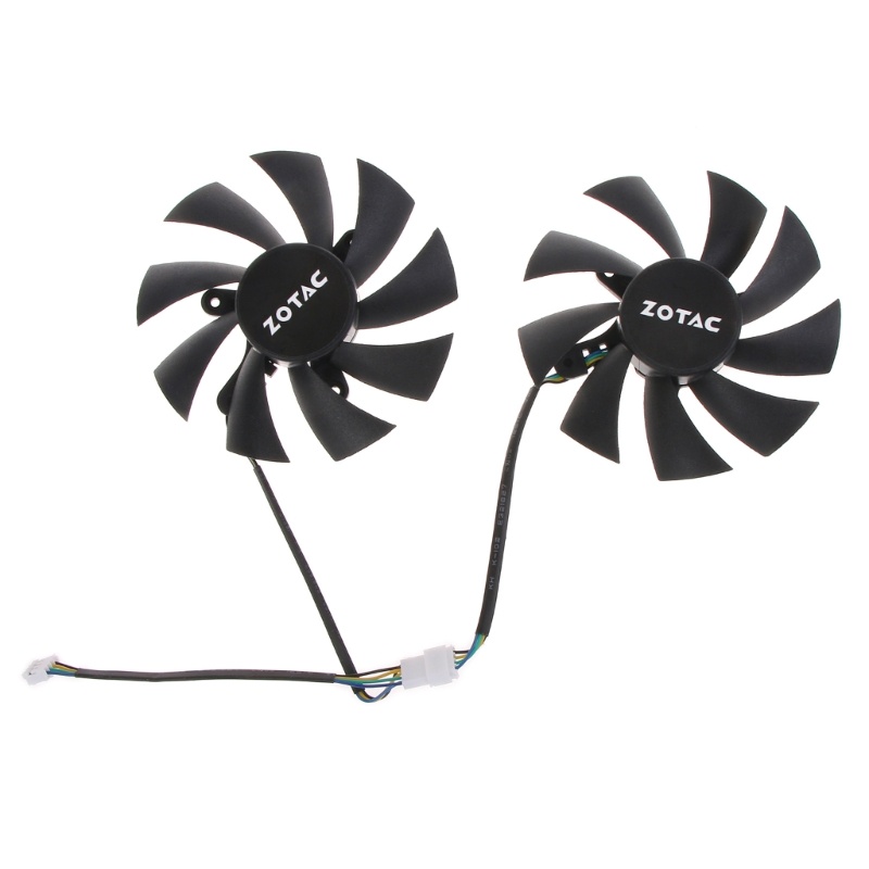 Doublebuy 1/2PC กราฟิกการ์ดพัดลม VGA Cooling 4Pin 12V 0.35A สําหรับ Zotac RTX2060 2060 SUPER