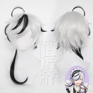 Sam Nu Carnival Cosplay Wig Blade Women Man Black White Hair Anime Heat Resistant Synthetic Wigs Halloween Party