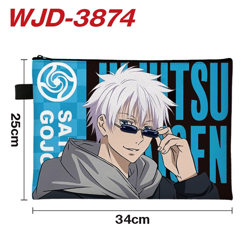 Jujutsu Kaisen Inumaki Toge Cartoon A4 File Bag Anime Full Color Canvas File Bag Information Bag Sta