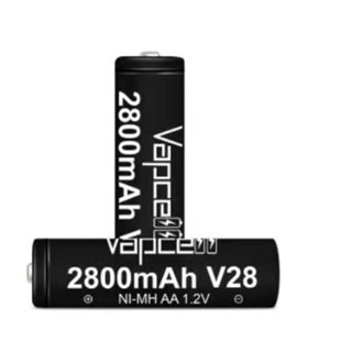 Vapcell ถ่านชาร์จขนาด AA V28 2800mAh 1.2V ของแท้จากตัวแทนจำหน่าย 1 ก้อน ถ่าน