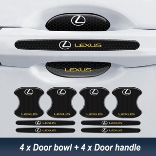 สติกเกอร์ฟิล์มสะท้อนแสง ป้องกันรอยขีดข่วน สําหรับติดมือจับประตูรถยนต์ Lexus