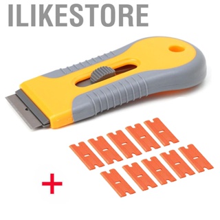 Ilikestore Scraper Plastic Razor Blade  Adhesive with 10pcs Blades