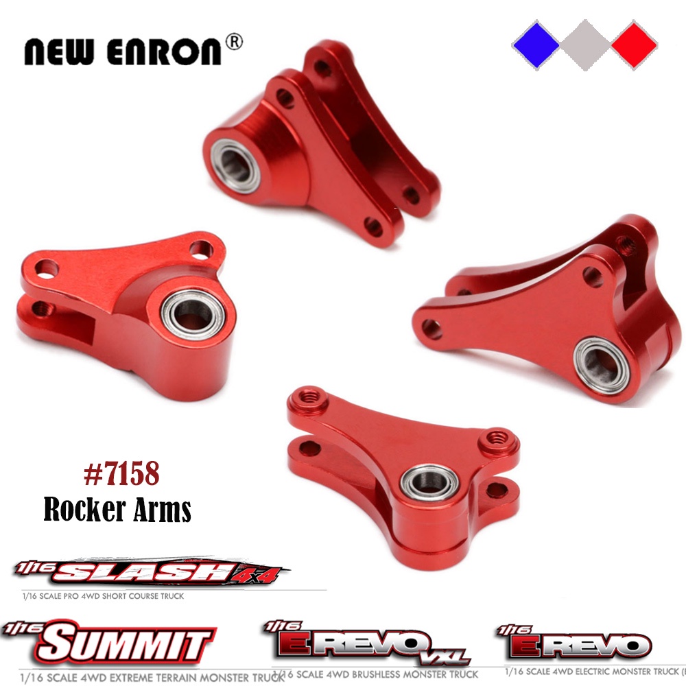 Rocker Arms ด้านหน้าด้านหลัง Progressive-2 Rate พร้อมแบริ่ง 7158 สําหรับ RC รถรถบรรทุกสั้น Traxxas 1